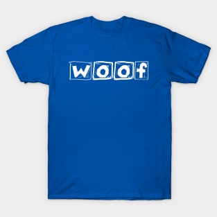 Woof (a simple design for dog people) - Large Letters T-Shirt